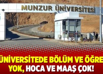 Bu üniversitede bölüm ve öğrenci yok, hoca ve maaş çok!