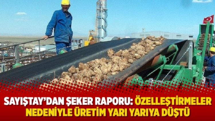 Sayıştay’dan şeker raporu: Özelleştirmeler nedeniyle üretim yarı yarıya düştü