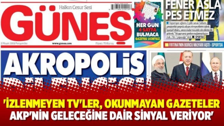 ‘İzlenmeyen TV’ler, okunmayan gazeteler AKP’nin geleceğine dair sinyal veriyor’