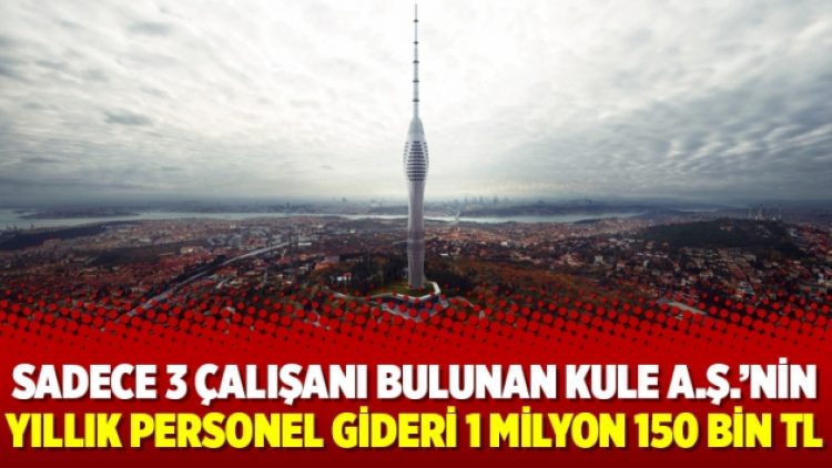 Sadece 3 çalışanı bulunan Kule A.Ş.’nin yıllık personel gideri 1 milyon 150 bin TL