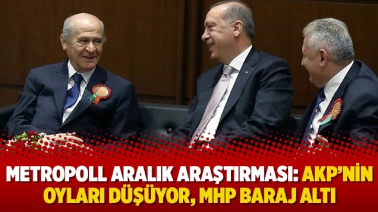 Metropoll Aralık araştırması: AKP’nin oyları düşüyor, MHP baraj altı