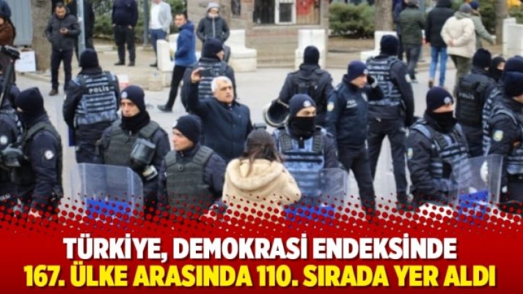 Türkiye, demokrasi endeksinde 167. ülke arasında 110. sırada yer aldı