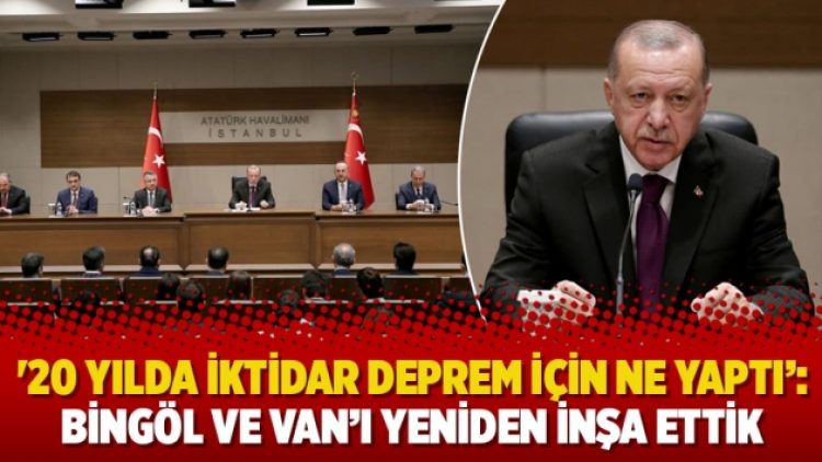 ’20 yılda iktidar deprem için ne yaptı’ eleştirisine cevap verdi: Bingöl ve Van’ı yeniden inşa ettik