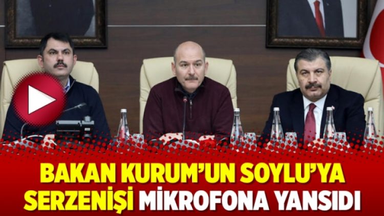 Bakan Kurum’un Soylu’ya serzenişi mikrofona yansıdı