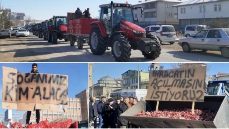 Soğan üreticilerinden protesto: ‘İhracat yasağı kaldırılsın’