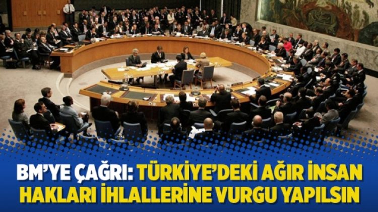 BM’ye çağrı: Türkiye’deki ağır insan hakları ihlallerine vurgu yapılsın