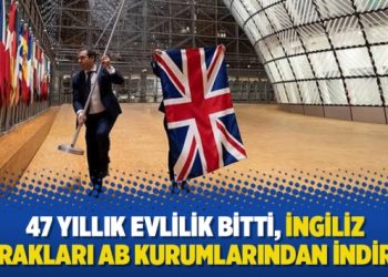 47 yıllık evlilik bitti, İngiliz bayrakları AB kurumlarından indirildi
