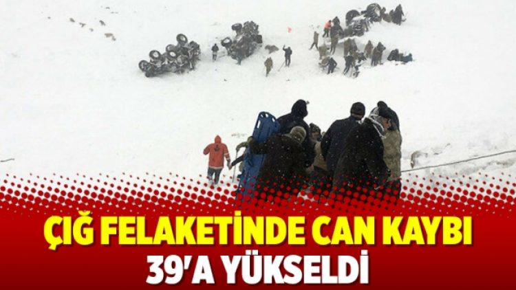 Çığ felaketinde can kaybı 39’a yükseldi