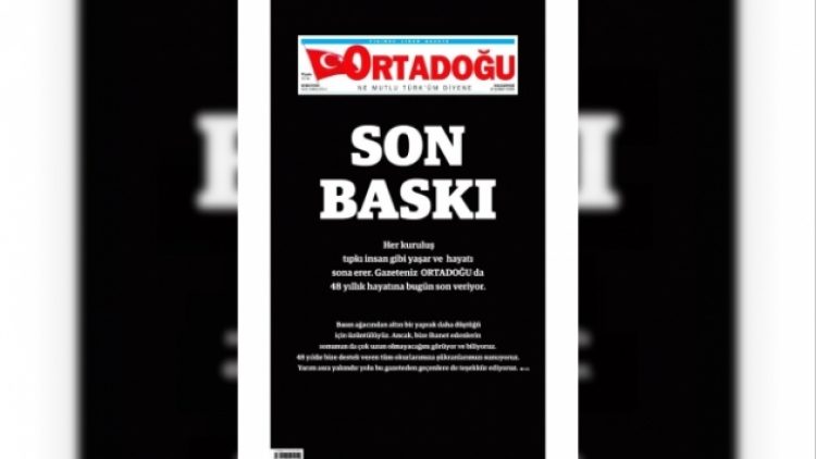 MHP’ye yakın Ortadoğu gazetesi kapandı