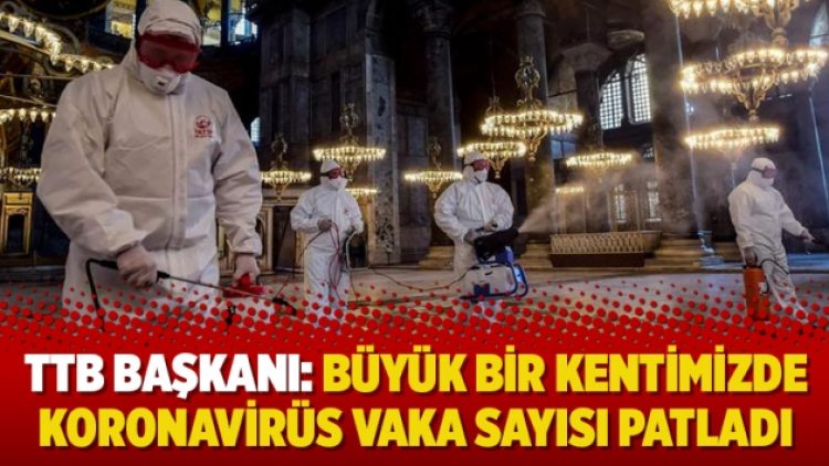 TTB Başkanı: Büyük bir kentimizde koronavirüs vaka sayısı patladı