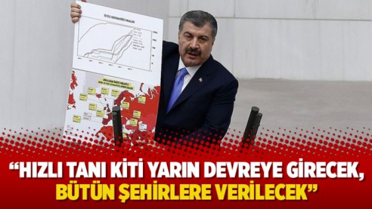 Bakan Koca: “Hızlı tanı kiti yarın devreye girecek. Bütün şehirlere verilecek”