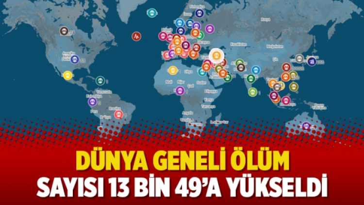 Dünya geneli ölüm sayısı 13 bin 49’a yükseldi