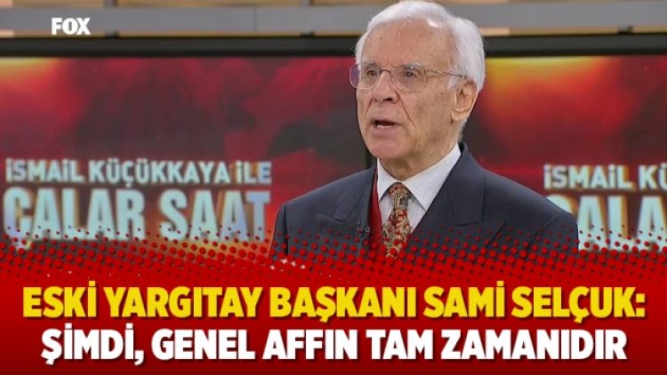Eski Yargıtay başkanı Sami Selçuk: Şimdi, genel affın tam zamanıdır