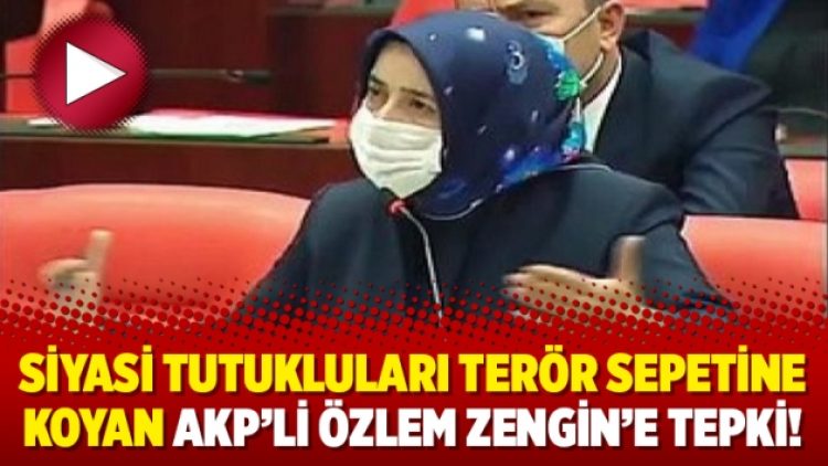 Siyasi tutukluları terör sepetine koyan AKP’li Özlem Zengin’e tepki!