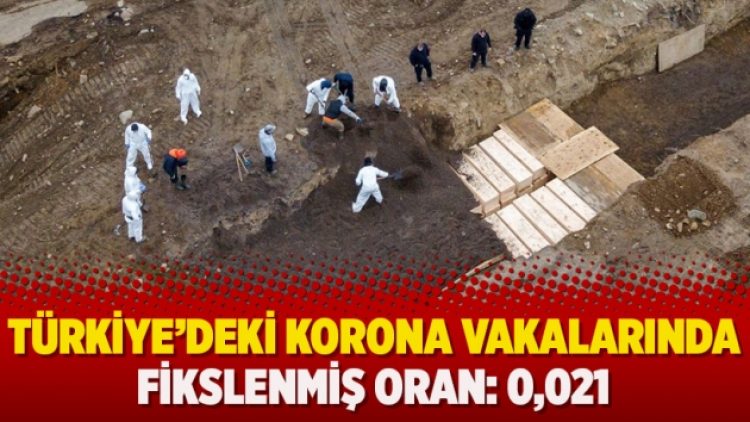 Türkiye’deki korona vakalarında fikslenmiş oran: 0,021