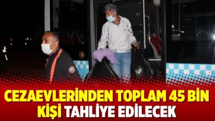Cezaevlerinden toplam 45 bin kişi tahliye edilecek