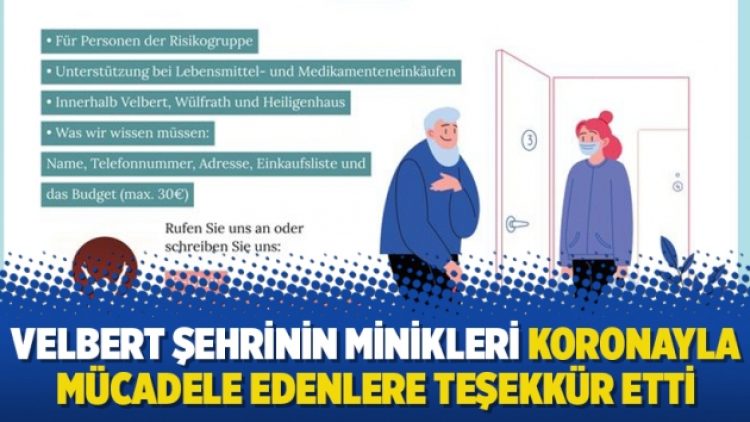 Velbert şehrinin minikleri koronayla mücadele edenlere teşekkür etti