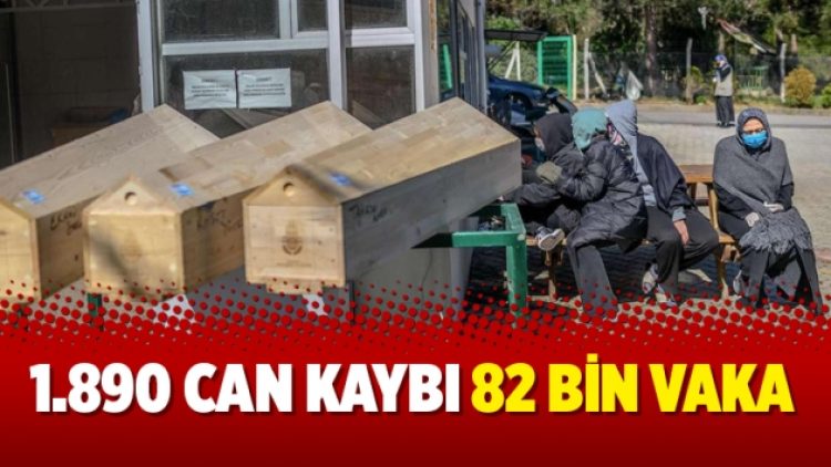 1.890 can kaybı 82 bin vaka