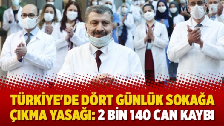 Türkiye’de dört günlük sokağa çıkma yasağı: 2 bin 140 can kaybı