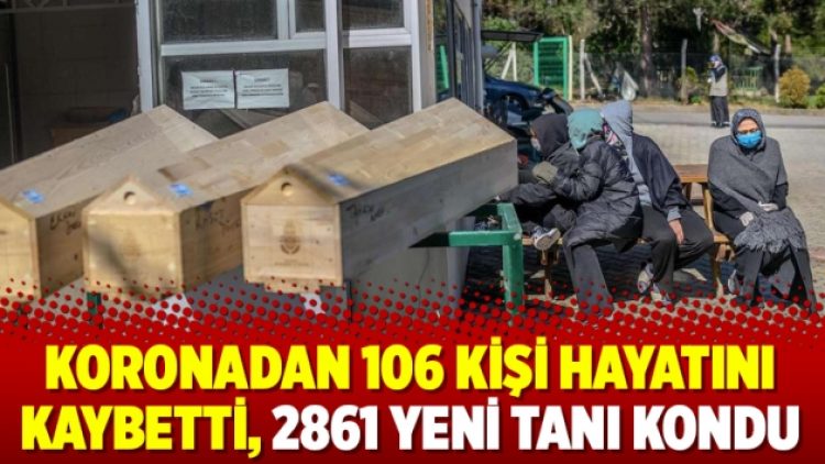 Koronadan 106 kişi hayatını kaybetti, 2861 yeni tanı kondu