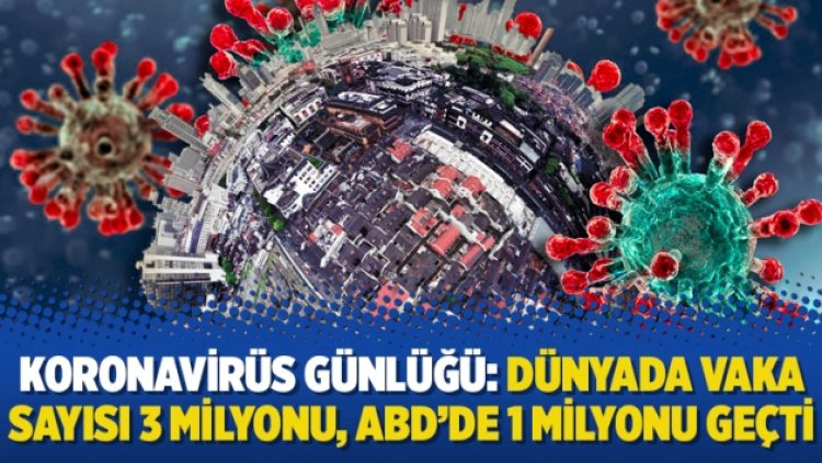 Koronavirüs Günlüğü: Dünyada vaka sayısı 3 milyonu, ABD’de 1 milyonu geçti