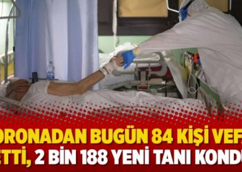 Koronadan bugün 84 kişi vefat etti, 2 bin 188 yeni tanı kondu