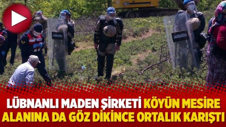 Lübnanlı maden şirketi köyün mesire alanına da göz dikince ortalık karıştı
