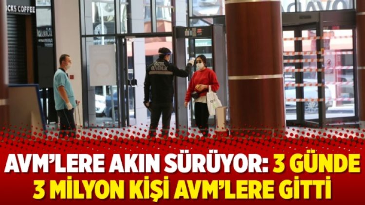 AVM’lere akın sürüyor: 3 günde 3 milyon kişi AVM’lere gitti