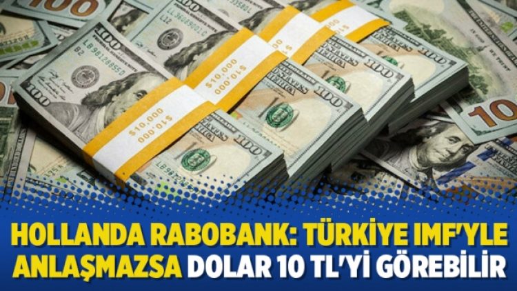 Hollanda Rabobank: Türkiye IMF’yle anlaşmazsa dolar 10 TL’yi görebilir