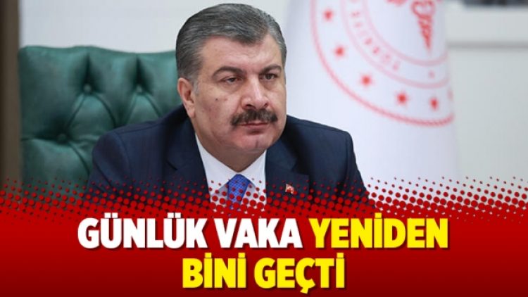 Günlük vaka yeniden bini geçti