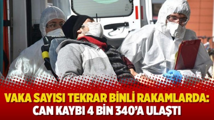 Vaka sayısı tekrar binli rakamlarda: Can kaybı 4 bin 340’a ulaştı