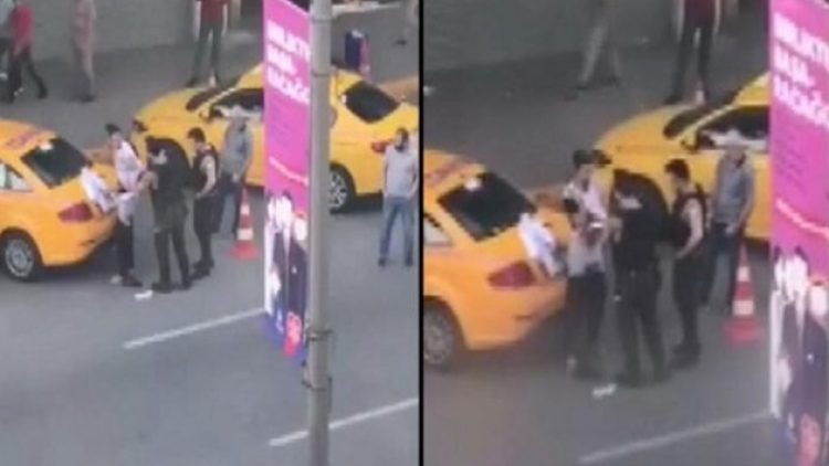 Bekçiler durdurdukları şahsa tokat attı!