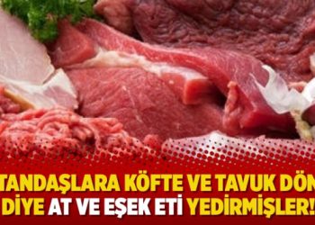 Vatandaşlara köfte ve tavuk döner diye at ve eşek eti yedirmişler!