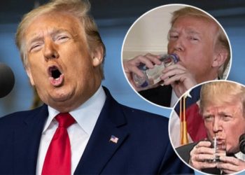 Son konuşmasında su içemez hali dikkat çekti: Trump rahatsız mı?