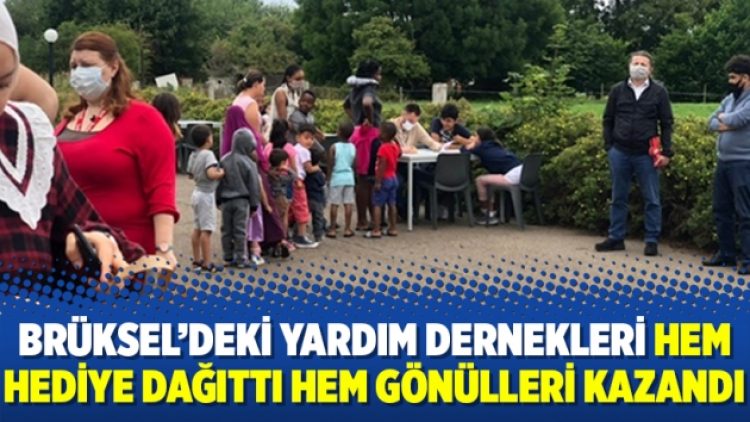 Brüksel’deki yardım dernekleri hem hediye dağıttı hem gönülleri kazandı