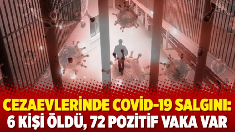 Cezaevlerinde Covid-19 salgını: 6 kişi öldü, 72 pozitif vaka var