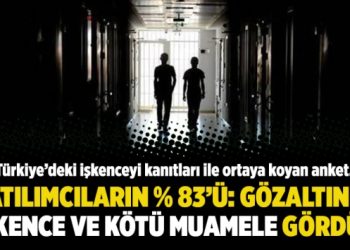 ‘Türkiye’de işkence var mı’ anketi: Katılımcıların yüzde 83’ü gözaltında işkence görmüş!