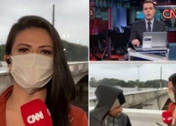 CNN muhabiri canlı yayında bıçakla gasp edildi!