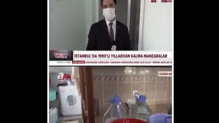 A Haber çamaşır makinesi çalışırken ‘sular kesik’ haberi yaptı!