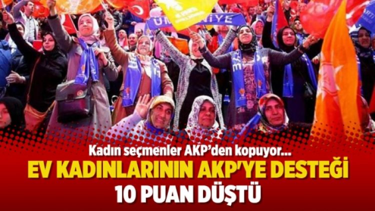 Ev kadınlarının AKP’ye desteği 10 puan düştü