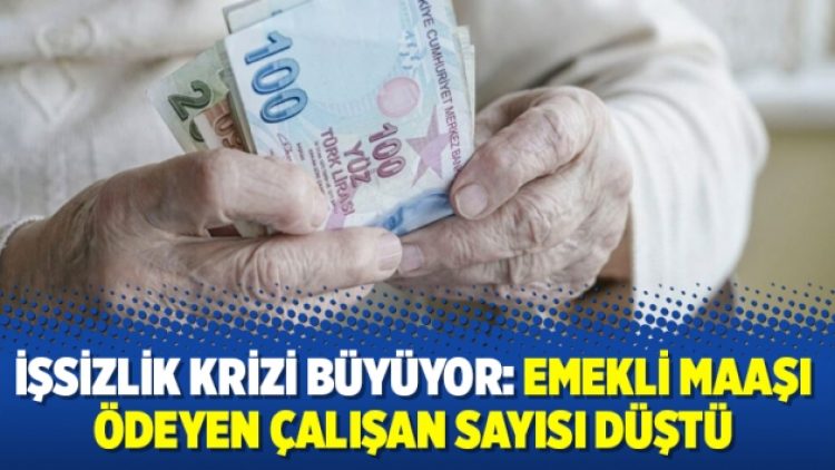 İşsizlik krizi büyüyor: Emekli maaşı ödeyen çalışan sayısı düştü