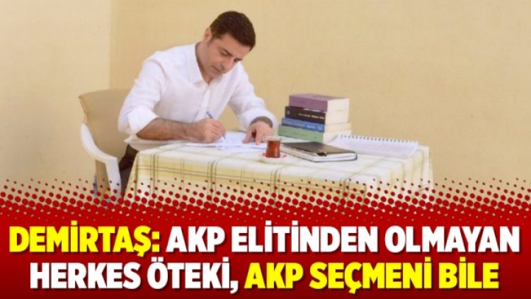 Demirtaş: AKP elitinden olmayan herkes öteki, AKP seçmeni bile
