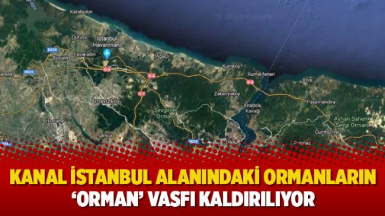 Kanal İstanbul alanındaki ormanların ‘orman’ vasfı kaldırılıyor