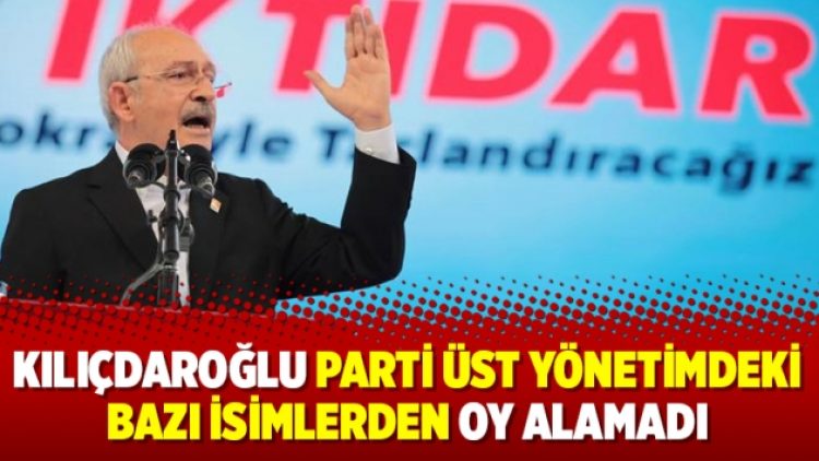 Kılıçdaroğlu parti üst yönetimdeki bazı isimlerden oy alamadı