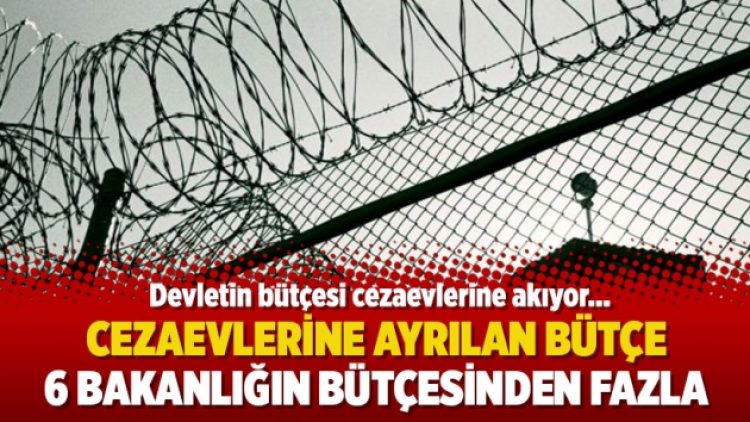 Cezaevlerine ayrılan bütçe 6 bakanlığın bütçesinden fazla