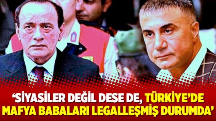 ‘Siyasiler değil dese de, Türkiye’de mafya babaları legalleşmiş durumda’