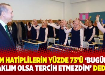 İmam hatiplilerin yüzde 73’ü ‘Bugünkü aklım olsa tercih etmezdim’ dedi
