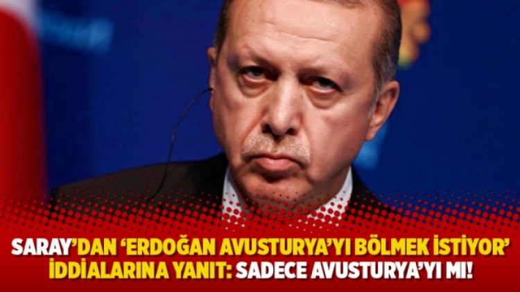 Saray’dan ‘Erdoğan Avusturya’yı bölmek istiyor’ iddialarına yanıt: Sadece Avusturya’yı mı!