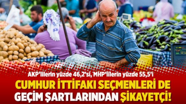 Cumhur İttifakı seçmenleri de geçim şartlarından şikayetçi!