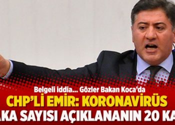 CHP’li Emir: Koronavirüs vaka sayısı açıklananın 20 katı